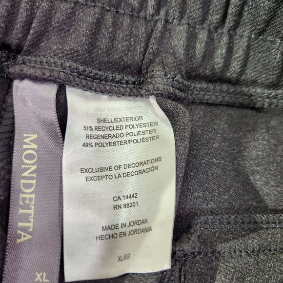 Mondetta Dark Grey Textured Pintuck Straight Leg Pant Womens Size XL - Picture 11 of 12